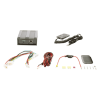 sirena vehicular de 100w de potencia, con controlador unimando para tonos, 2 salidas auxiliares y microfono