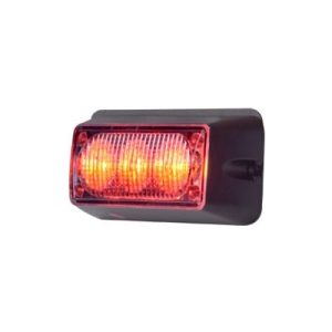 luz auxiliar brillante con 3 leds, color rojo, mica transparente