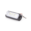 luz auxiliar ultra brillante de 8 led, color Ámbar / claro , con mica transparente.