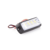 luz auxiliar ultra brillante de 8 led, color Ámbar / claro , con mica transparente.