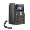 teléfono ip empresarial para 2 lineas sip con pantalla lcd de 2.8 pulgadas a color, puertos gigabit y conferencia de 3 vías, poe