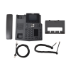 teléfono ip empresarial para 4 líneas sip con 2 pantallas lcd, 6 teclas blf/dss, puertos gigabit y conferencia de 3 vías, poe