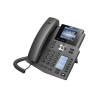 teléfono ip empresarial para 4 líneas sip con 2 pantallas lcd, 6 teclas blf/dss, puertos gigabit y conferencia de 3 vías, poe