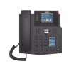 teléfono ip empresarial con estándares europeos, 12 lineas sip con pantalla a color, 30 teclas dss/blf, puertos gigabit, ipv6, opus , poe/dc