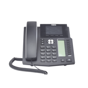 teléfono ip empresarial para 16 lineas sip con 2 pantallas lcd a color, 8 teclas blf/dss y conferencia de 3 vías, poe