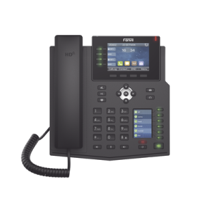 teléfono ip empresarial con estándares europeos, 16 líneas sip con pantalla lcd a color 3.5", 30 teclas dss/blf, puertos gigabit, ipv6, opus y conferencia de 3 vías, poe/dc