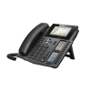 teléfono ip empresarial para 20 líneas sip, voz hd, 3 pantallas lcd a color, 12 teclas blf, poe
