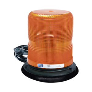 baliza led color ámbar con montaje magnético de succión de 7" de altura