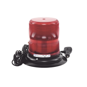 baliza led color rojo con montaje magnético de succión de 7" de altura