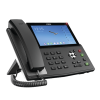 teléfono ip android empresarial para 20 lineas sip, pantalla táctil, wi fi y bluetooth, poe, hasta 112 botones dss, puertos gigabit, soporta recepción de video.