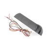 luz auxiliar brillante con 4 leds, color rojo, mica transparente