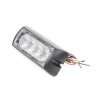 luz auxiliar brillante con 4 leds, color rojo, mica transparente