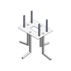 ancla para sujeción al piso compatible con todas las barreras vehiculares xb, xbf y xbs