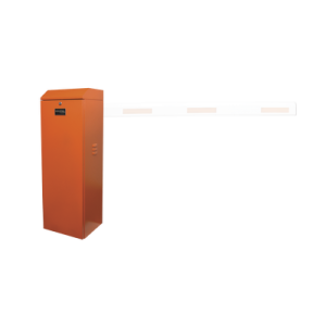 barrera vehicular derecha / soporta brazo de hasta 3 m / apertura en 1.5 s /final de carrera ajustable por programación / movimiento fluido / diseño elegante color naranja