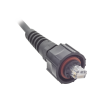 patch cord industrial "ruggedized" a plug modular, cat6, de 3 ft, color negro