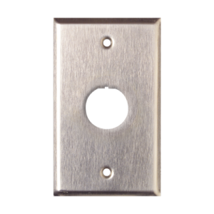 placa de pared reforzada, de acero inoxidable, para uso industrial, de 1 puerto