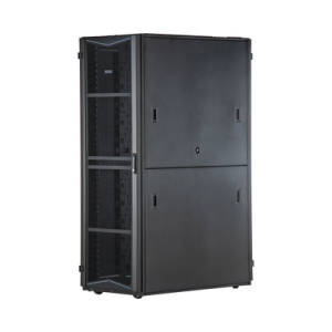 gabinete flexfusion para centros de datos, 42 ur, 700 mm de ancho, 1200 mm de profundidad, fabricado en acero, color negro