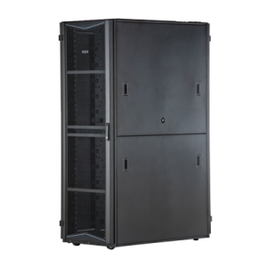 gabinete flexfusion para centros de datos, 45 ur, 700 mm de ancho, 1070 mm de profundidad, sin paneles laterales, fabricado en acero, color negro