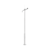 poste seccionado de 3 metros / especializado para la instalación de videovigilancia / incluye base de cimentación y brazo para cámara ptz / color negro