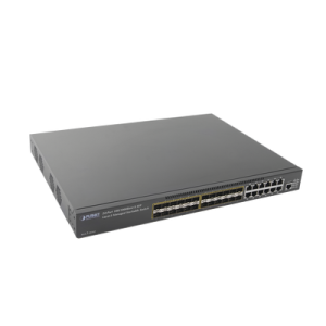 switch core capa 3 de 24 puertos sfp 1gbps con 12 puertos rj 45 1gbps compartidos + 2 slots de expansión