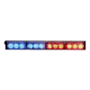 barra de luz de advertencia con 4 módulos rojo / azul
