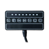 barra de luz de advertencia con 8 módulos Ámbar, ideal para el direccionamiento de tráfico