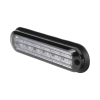 luz auxiliar ultra brillante ip67 de 6 leds, color azul, con mica transparente y bisel negro