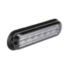 luz auxiliar ultra brillante ip67 de 6 leds, color rojo, con mica transparente y bisel negro