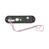 luz auxiliar ultra brillante ip67 de 6 leds, color rojo/azul, con mica transparente y bisel negro