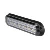 luz auxiliar ultra brillante ip67 de 6 leds, color rojo/azul, con mica transparente y bisel negro