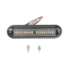luz auxiliar, ultra brillante, ip67, 18 leds, tricolor, color rojo/claro/ambar, con mica transparente y bisel negro