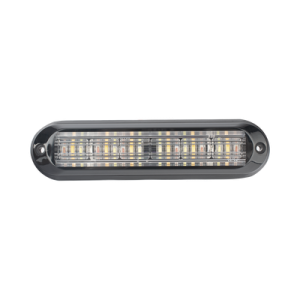 luz auxiliar, ultra brillante, ip67, 18 leds, tricolor, color rojo/claro/ambar, con mica transparente y bisel negro