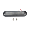 luz auxiliar, ultra brillante, ip67, 18 leds, tricolor, color rojo/claro/azul, con mica transparente y bisel negro