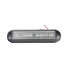 luz auxiliar, ultra brillante, ip67, 18 leds, tricolor, color rojo/claro/azul, con mica transparente y bisel negro