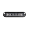 luz auxiliar ultra brillante ip67 de 6 leds, color claro, con mica transparente y bisel negro