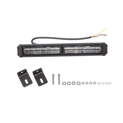 barra de luz de advertencia, 2 módulos de 6 led, 11 pulgadas clara barra de luz de advertencia, 2 módulos de 6 led, 11 pulgadas clara