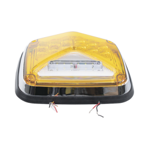 luz de advertencia de 8 x 6", color Ámbar, con luz de trabajo clara, ideal para ambulancias