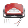 luz de advertencia de 8 x 6", color rojo, con luz de trabajo clara, ideal para ambulancias