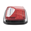 luz de advertencia de 8 x 6", color rojo, con luz de trabajo clara, ideal para ambulancias