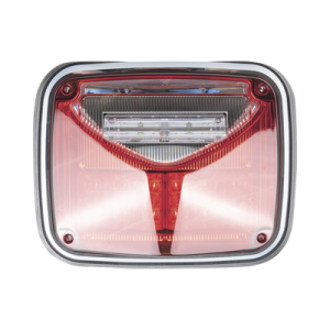 luz de advertencia de 8 x 6", color rojo, con luz de trabajo clara, ideal para ambulancias
