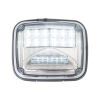 luz de advertencia de 8 x 6", color claro, con luz de trabajo clara, ideal para ambulancias