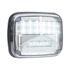 luz de advertencia de 8 x 6", color claro, con luz de trabajo clara, ideal para ambulancias