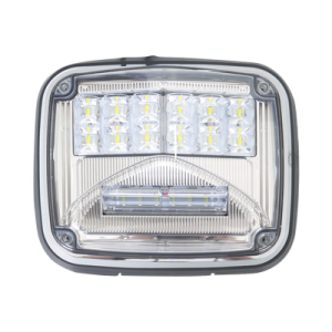 luz de advertencia de 8 x 6", color claro, con luz de trabajo clara, ideal para ambulancias