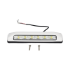 luz de escena, 6 led, ip67, con bisel color blanco, ideal para ambulancias y vehiculos de trabajo
