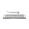 luz de escena, 6 led, ip67, con bisel color blanco, ideal para ambulancias y vehiculos de trabajo