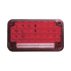 luz de advertencia de 7x4", color rojo, con luz de trabajo, ideal para ambulancias
