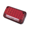 luz de advertencia de 7x4", color rojo, con luz de trabajo, ideal para ambulancias