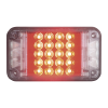 luz de advertencia de 7x4", color rojo, con luces de trabajo, ideal para ambulancias