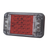 luz de advertencia de 7x4", color rojo, con luces de trabajo, ideal para ambulancias
