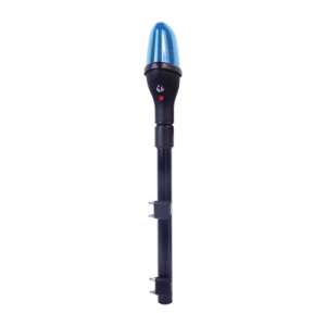 luz telescópica para motocicleta, color azul